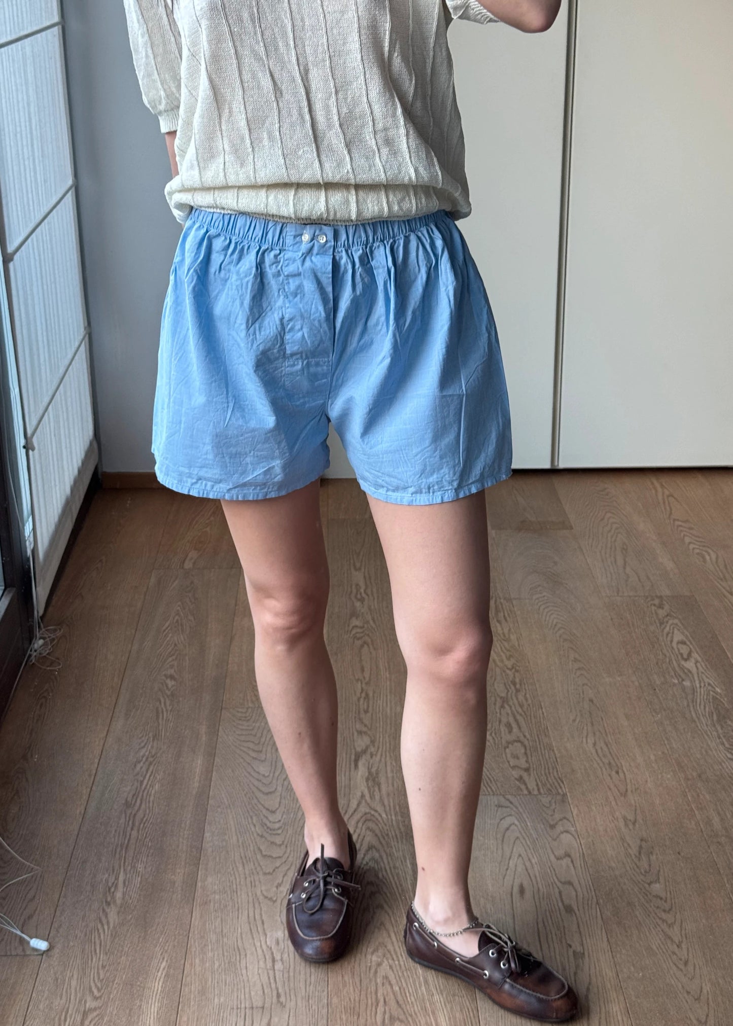 Shorts vintage Stile Boxer Maschile in Cotone Leggero