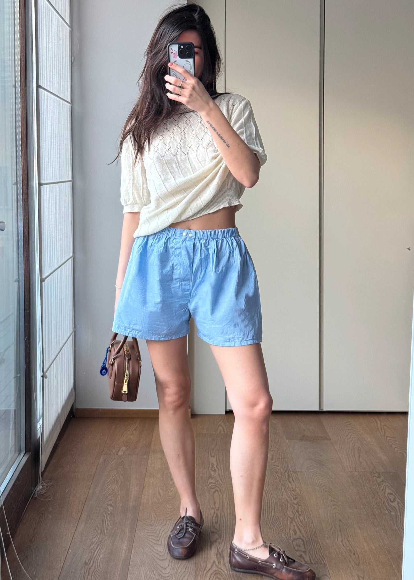 Shorts vintage Stile Boxer Maschile in Cotone Leggero